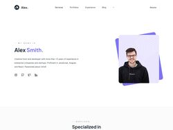 Адаптивна верстка та анімація landingPage Alex