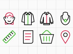 Разработка иконок для интернет-магазина одежды
