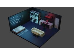 Spacious modern room