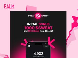 Баннер для рекламного поста "SweatCoin".