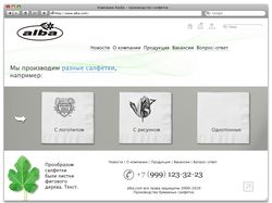 Дизайн сайта компании произв. бумажных салфеток