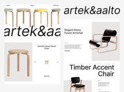Лендинг для мебельной фирмы artek&aalto