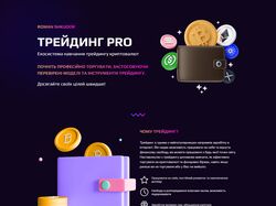 Дизайн сайта для трейдера 