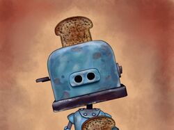 Сute robot toaster - SpeedSculpt