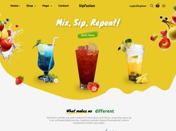 landing page drinks company