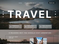 landing page travel company