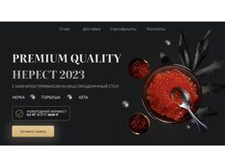 Лендинг для продажи икры