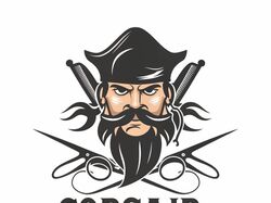 Логотип для Барбершопа "Corsair"