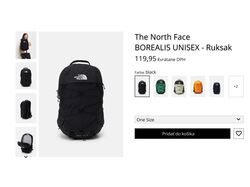 Одностраничный дизайн сайта по продаже рюкзаков TNF