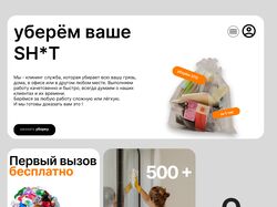 Дизайн сайта для клининговой компании. 