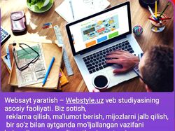 Создание сайта  основная деятельность веб-студии Webstyle.uz.
