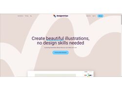 Адаптивная верстка сайта создания иллюстраций - Designstripe