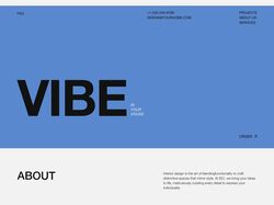 Дизайн сайта для фирмы по дизайну интерьера "VIBE"