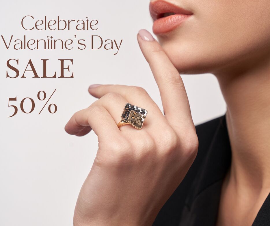 Brown and White Minimalist Valentine's Day Sale Facebook Post.png