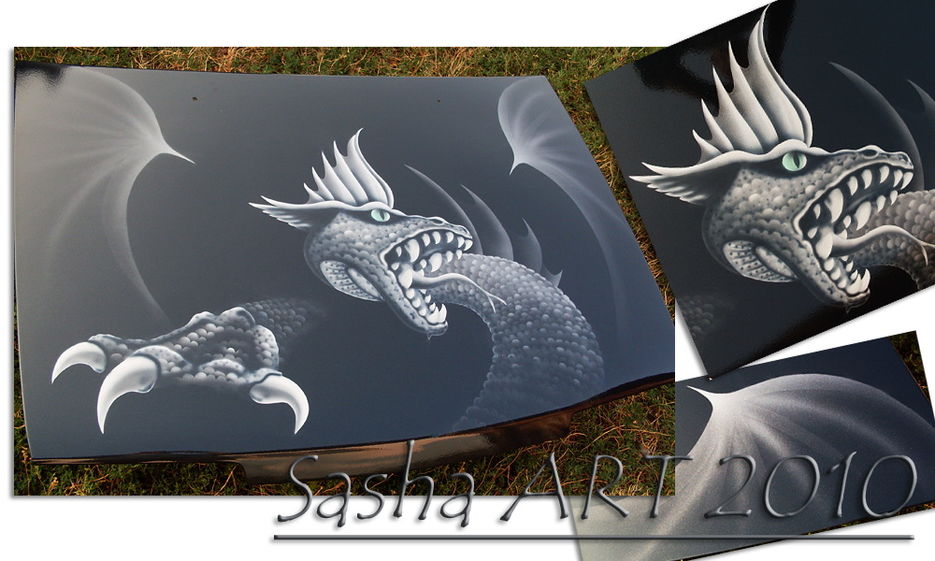 Аэрография на капоте авто "DRAGON" 2.jpg