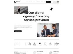 Верстка Landing Page "Bino"