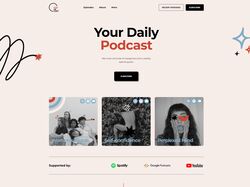 Вёрстка страницы Landing Page Podcast