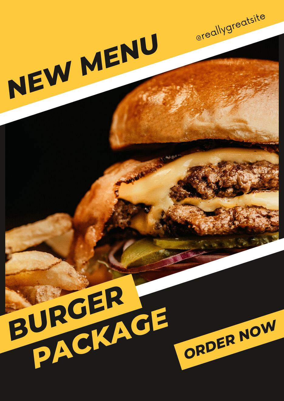 Burger Food Advertising Aesthetic Flyer.png