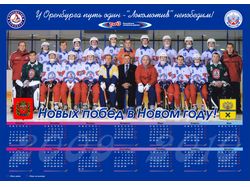 Календарь для хоккейной команды.