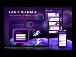 Landing page for launching online courses