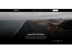 Photographer's portfolio Aperture. Landing page