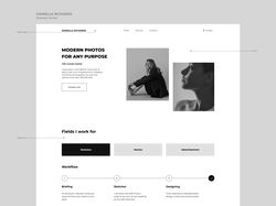 Адаптивный дизайн сайта для фотографа.