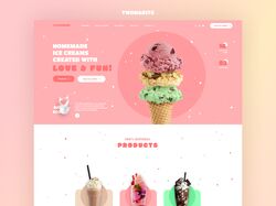 Ice cream website design