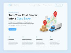 Hero Block сайта логистических услуг