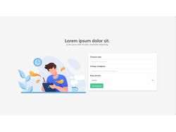 Страница - форма регистрации разработанная с помощью "Bulma"