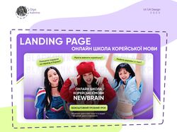 Landing page for an online Korean language school