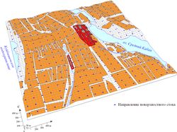 3D-модель рельефа участка города