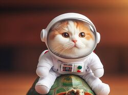 Коты космонавты на черепахе