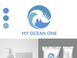 Logo for the eco brand of detergents "My ocean one"