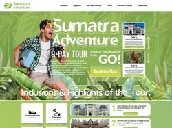 Sumatra Adventure - Лендинг для тревел-тура по острову Суматра