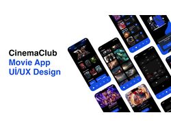 CinemaClub - Online Movie App Concept UI