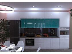 Дизайн и 3D визуализация кухни-гостиной.