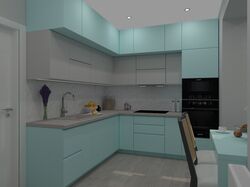 Дизайн и 3D визуализация  кухни.