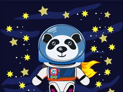 Панда космонавт