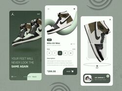 Тестовый дизайн для приложение по продаже кроссовок