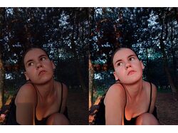 обработка фотографии с моделью