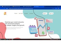 Web landing page