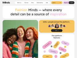 Дизайн сайта для модной платформы