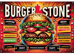 Burger Stone / Полиграфия 135х95 см