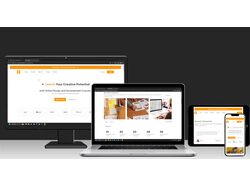 Адаптивная верстка: Коммерческий сайт E-learning.