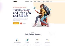 Landing Travel Agency "Jadoo" (HTML, CSS, JS) по макету Figma
