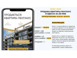 ПРОДАЖА КВАРТИРЫ-ПЕНТХАУС В ОДЕССЕ ЗА 220 000$