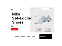 Создание концепта главной странице  NIKE 
