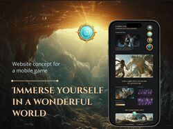  Website concept for a mobile game