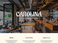 Редизайн сайту для кафе "Carolina"