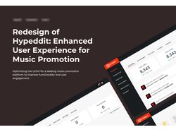 Редизайн UI/UX для платформы продвижения музыки Hypeddit